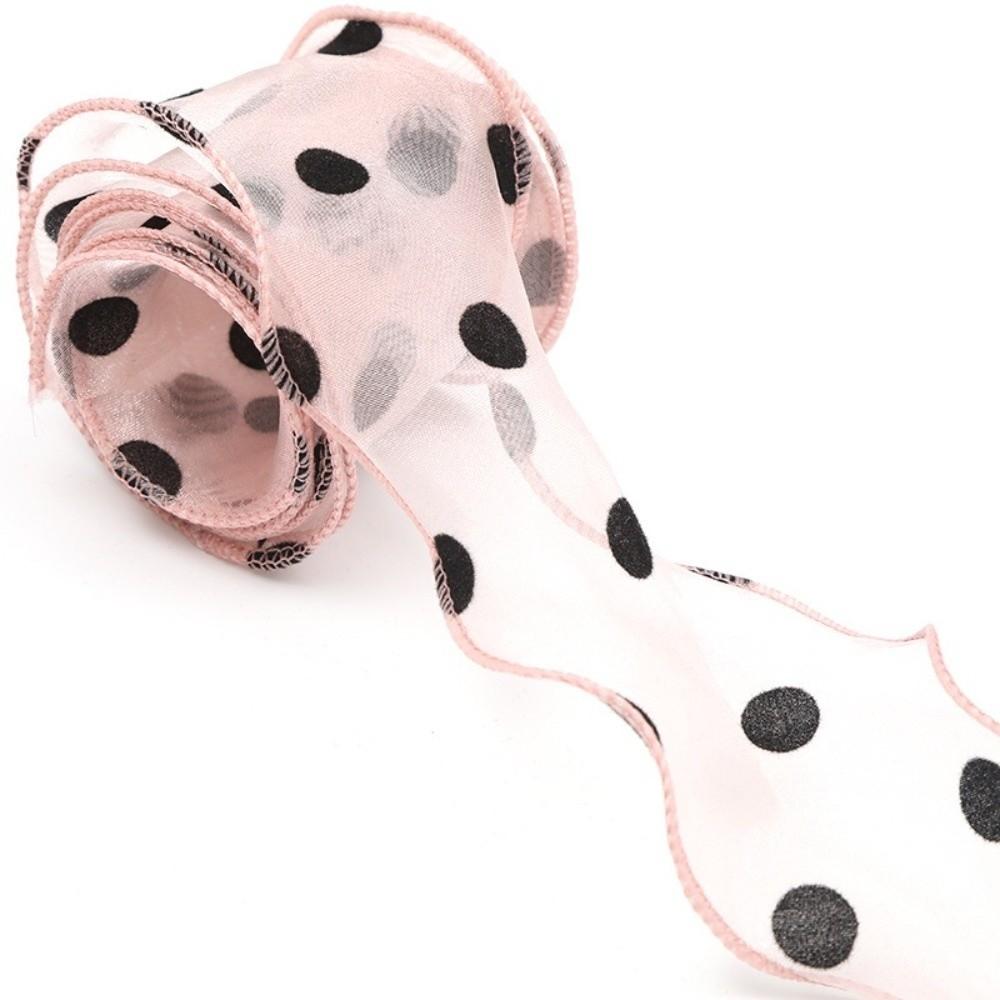 4cm Width Satin Ribbon Solid Color Tulle Ribbon Love Pattern Lace Ribbon  Flower Bouquet Packaging