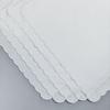 5/10Pieces White Embroidered Edge Cotton Handkerchiefs Soft Absorbent Reusable for Gym Office and Daily Use