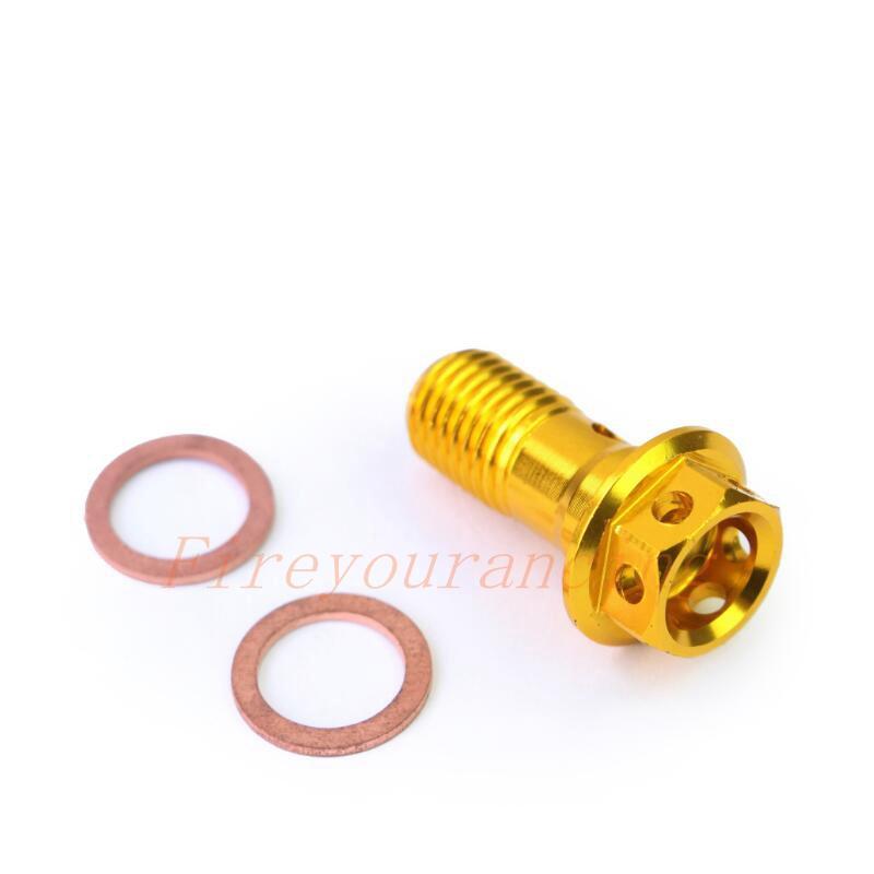 Motorrad Bremsleitungen Bremssattel Universal M10X1.25/1.0mm Banjo Schrauben Bunte Motorrad Ölnippel Schrauben Öl Schrauben