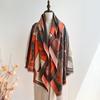 Thickened 0g autumn and winter horse color matching fashionable atmosphere women's imitation cashmere warm scarf air conditioner shawl scarf