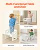 VEVOR Montessori Weaning Table and Chair Set, Wooden Toddler Table and Chair Set for Aged 1-5