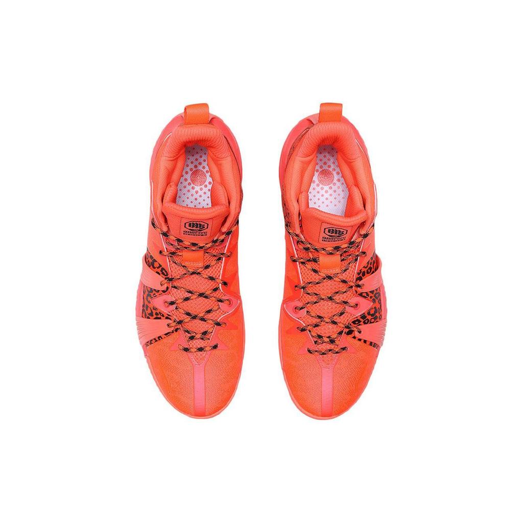 Li Ning Badfive 1 Trendy Slip Resistant Abrasion Resistant High top Basketball Shoes Men's Neon Fruit Red ABFQ015-3
