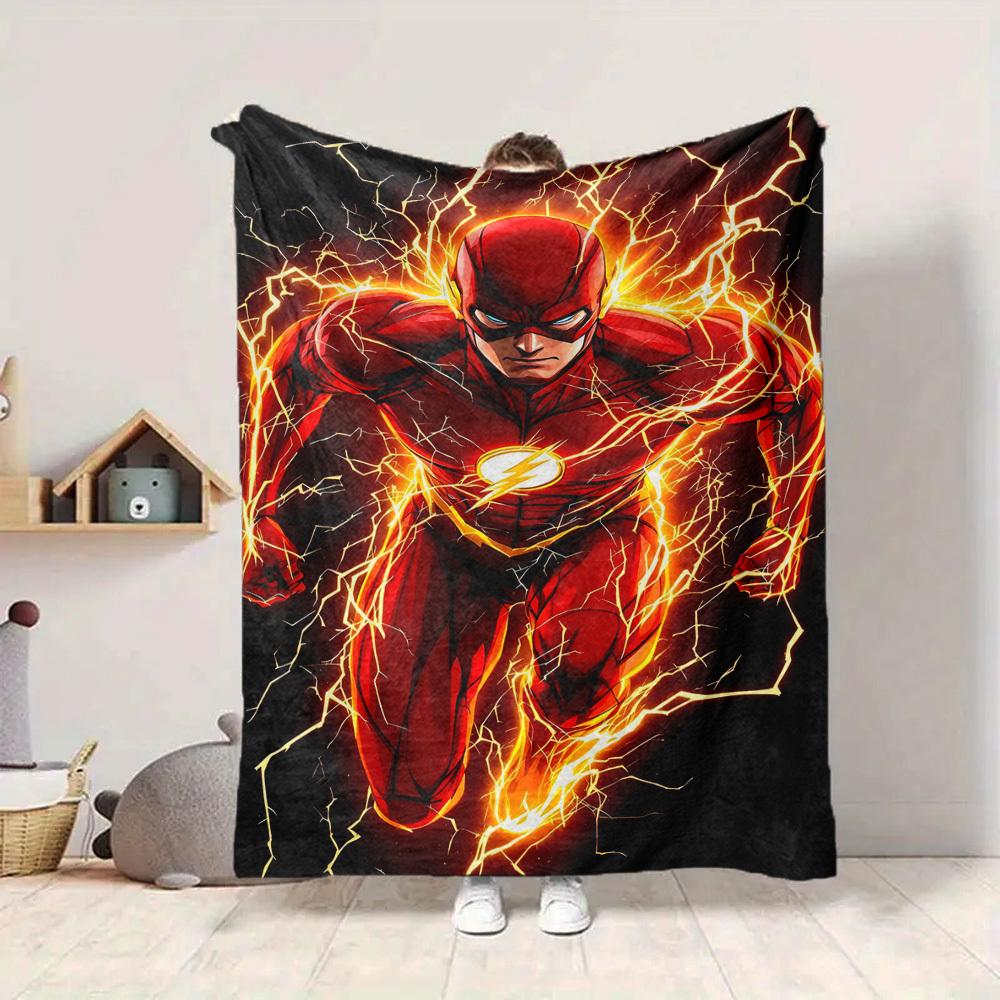 1pc Flash Lightning Flannel Throw Blanket - HD Printed Lightweight Soft Warm All-Season Blanket for Sofa, Bed, Travel, Camping 119