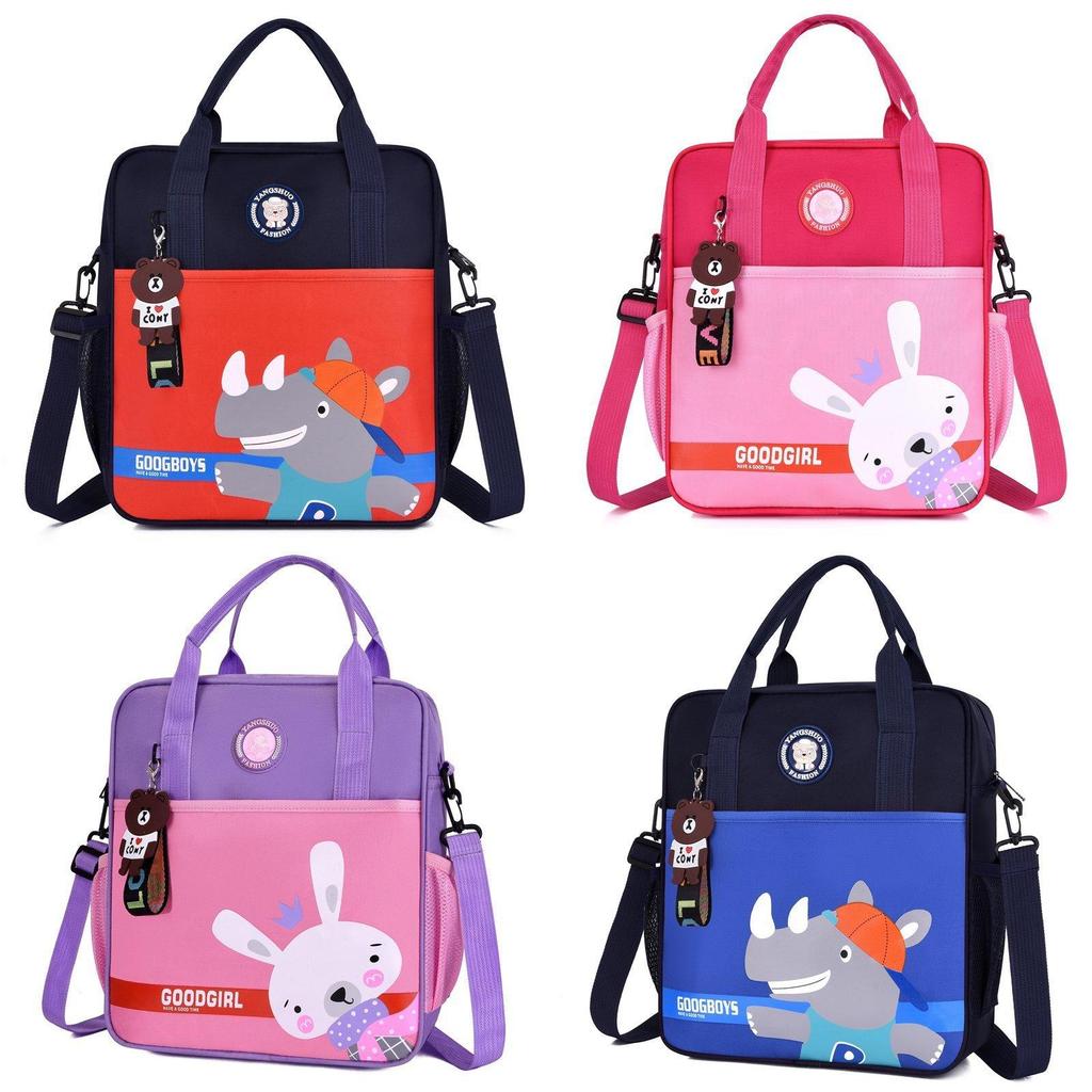 Oxford Cloth Kids Shoulder Bag With Animal Print For School And Travel Fun