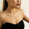 2024 New Minimalism Fashionable Long Tassel Necklace for Women Girls Vintage Chest Thin Chain Ball Pendant Neck  Gifts