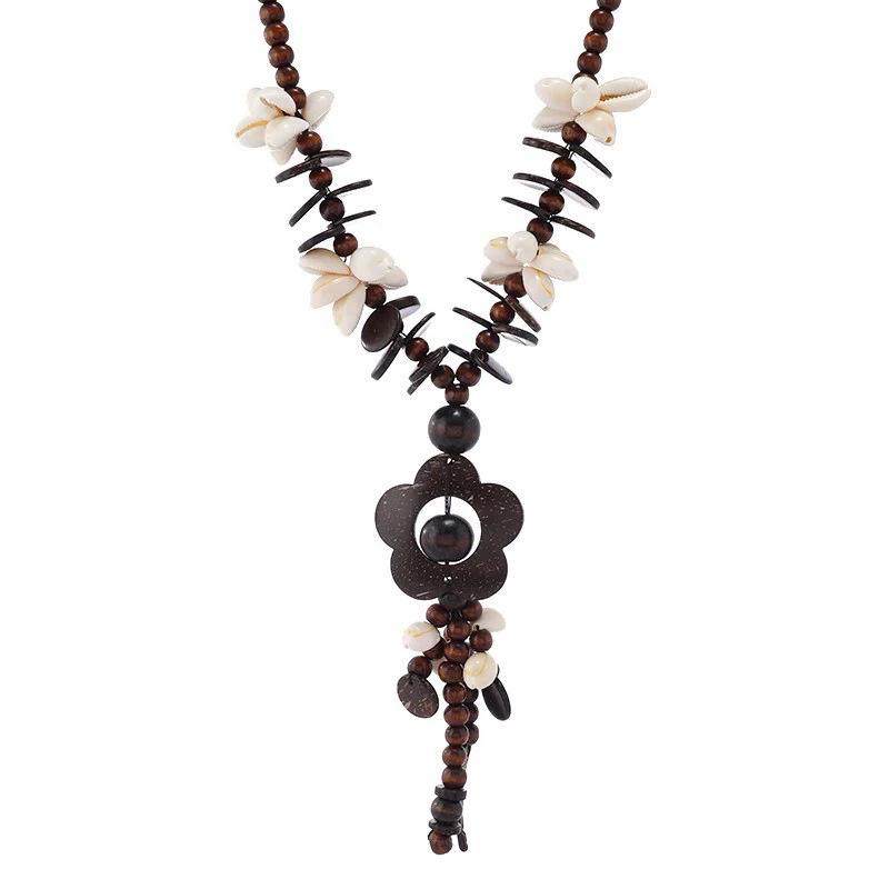 Bohemian Flower Necklace Female Retro Ethnic Style Design Long Sweater Chain Accessories