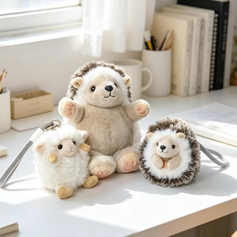 Handmade Hedgehog/Lamb Plush Doll 10/20/30cm Hedgehog Pillow Cute Hedgehog Stuffed Toy for Kids