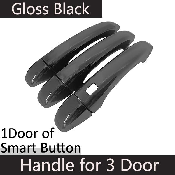For Renault Kangoo 3 Gloss Black Outer Door Handle Cover Creative Sticker Trim Car Protective Film Styling Accessories