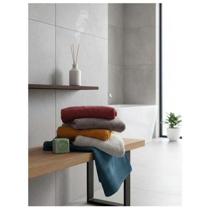 Serviette de toilette 50 x 90 cm Lilas lin