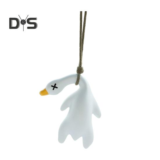 

Подвесное украшение в виде жареной утки, зеркало заднего вида автомобиля, подвесное украшение в виде утки, резиновая фигурка животного, подвеска, аксессуары для салона автомобиля оранжевый/белый