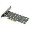 Fast Speed PCIe To 2 Port Two M.2 NVME M Key Converters Card PCBs Technology for Stable Data Transfer