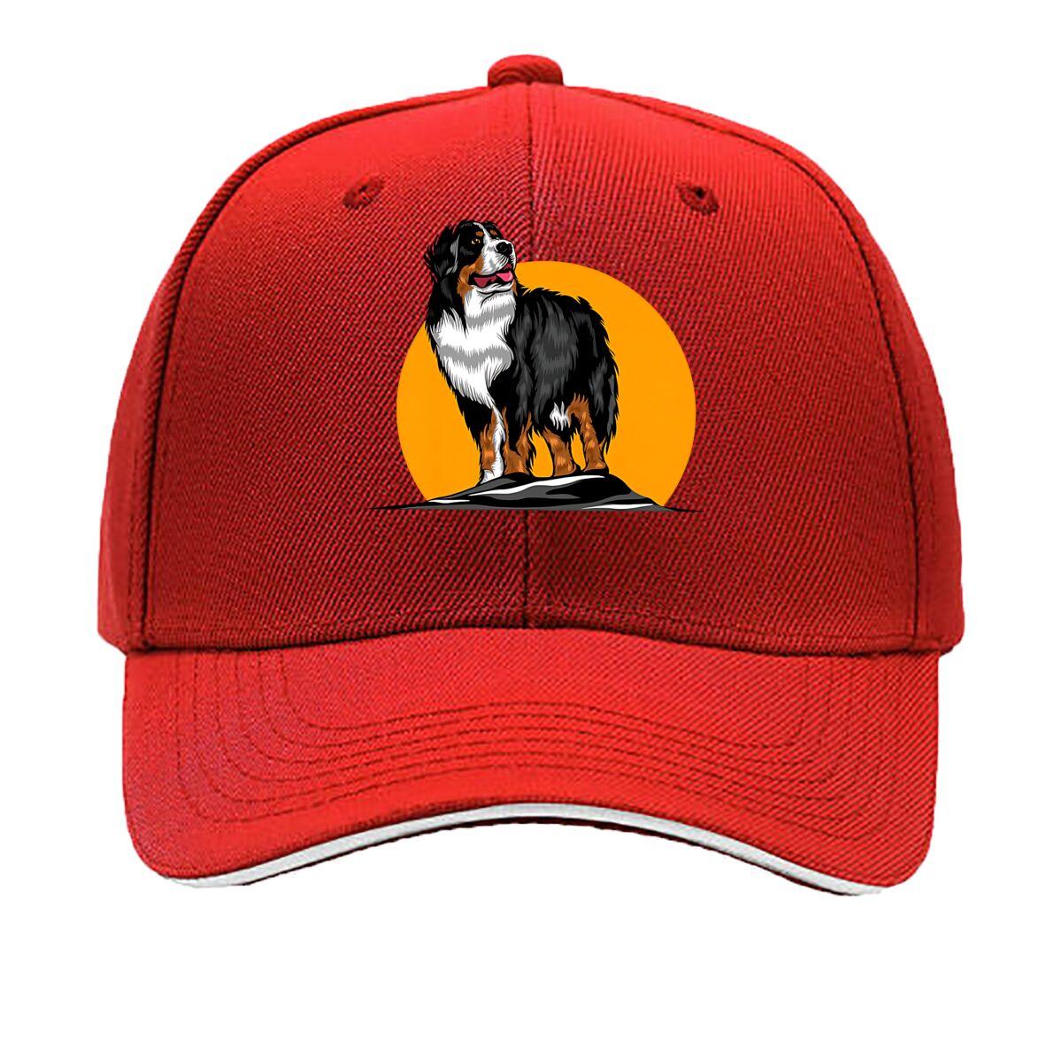 Bernese Dog Pet Art Sandwich Baseball Cap One Size