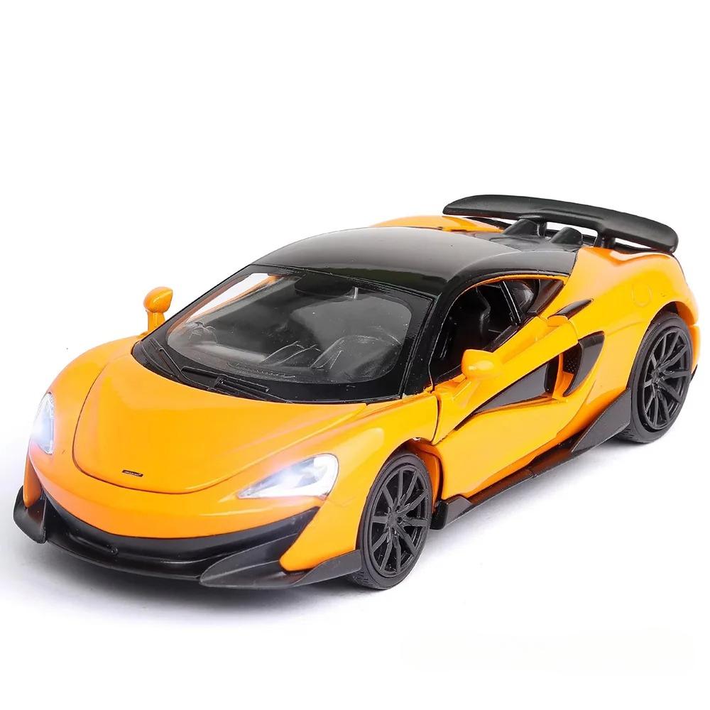 1:32 600LT 765LT Modell Legierung Druckguss Auto Spielzeug Ornament Türen Geöffnet Sound Licht Rückzieher Miniatur Fahrzeug für Kinder Perfektes Geschenk