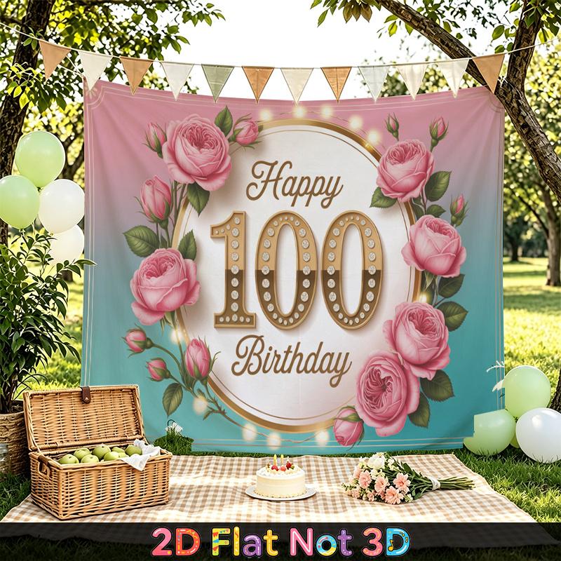 Red Floral Photo Backdrop 1pc - Polyester Background