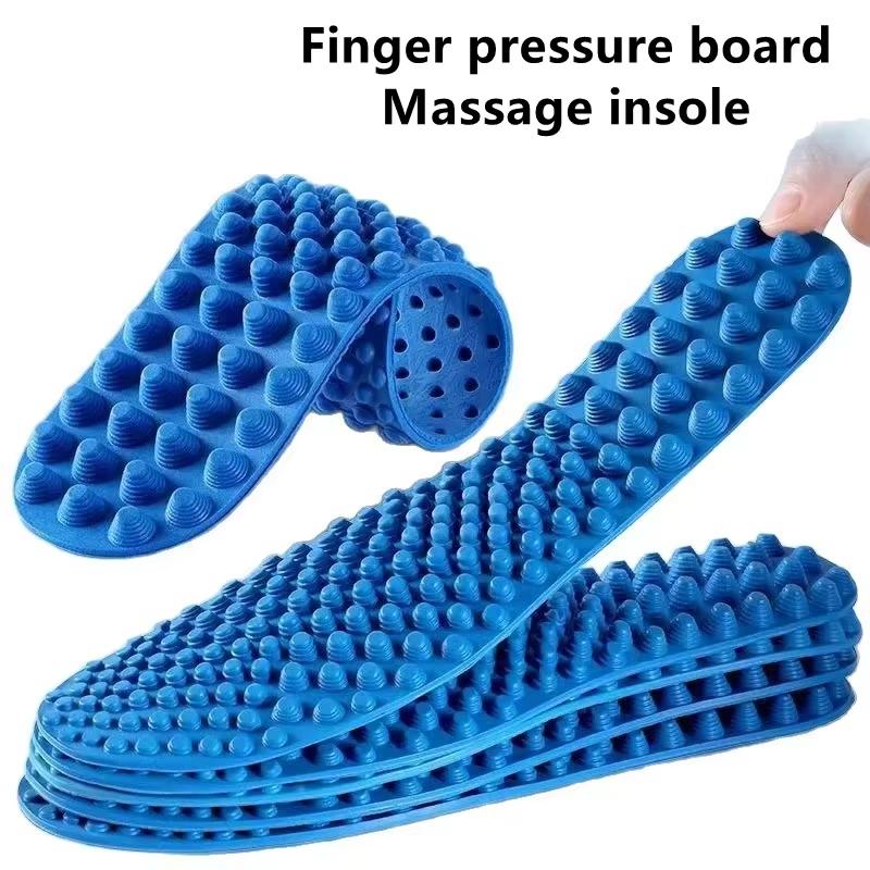 1 Pair Unisex Soft Acupressure Massage Insoles Trimmable Non-slip for Sneakers Boots Foot Pain Relief Outdoor Activities