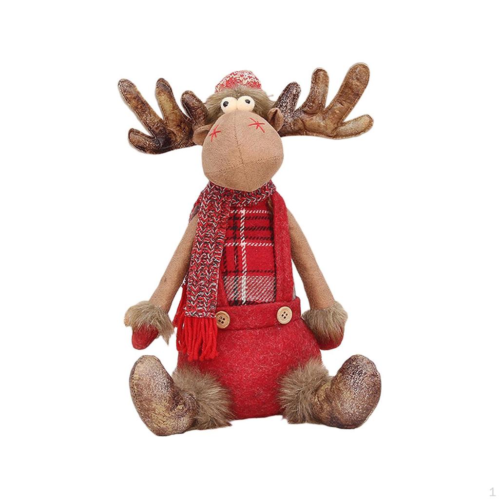 Christmas Doll Figurine Ornament Novelty Toy for Winter Festival Tabletop Shelf Home Decor