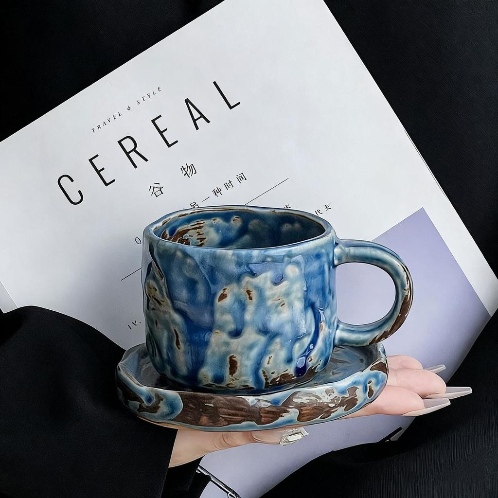 European Starry Sky Coffee Mug Retro Ceramic Cup Creative Handmade Tea Cup Unique Design