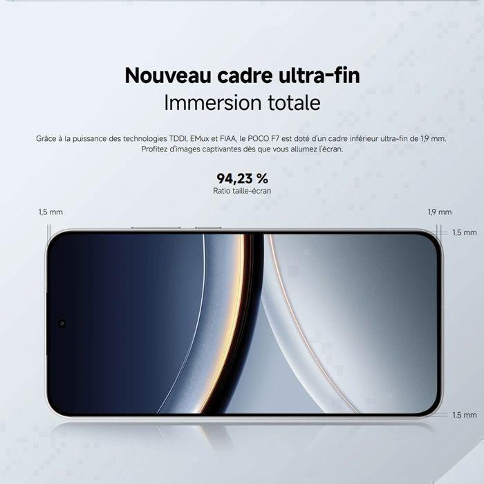 POCO F7 Argent 12 GO + 512 GO - SAMRTPHONE