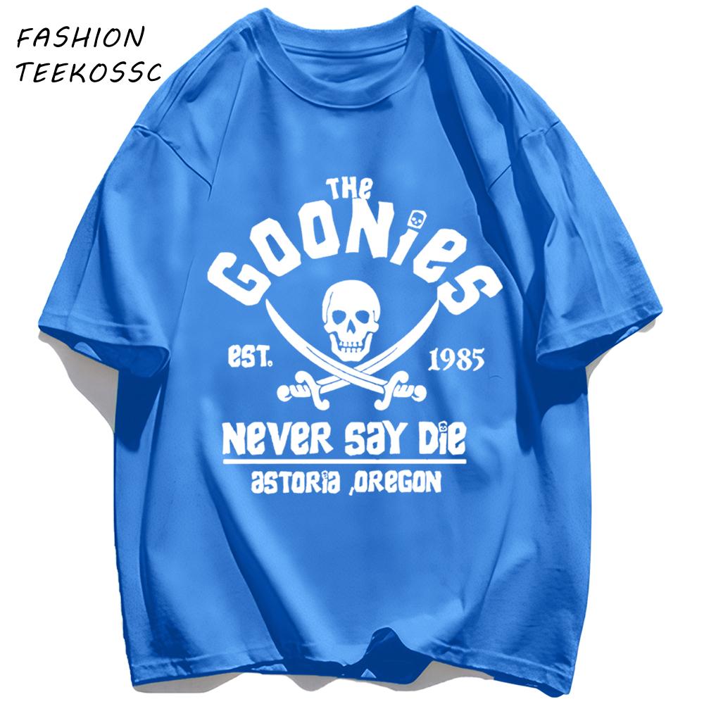 The Goonies Skeleton Printing Mens Basics T Shirts AllMatch Cotton TShirt Colour Summer Clothing Oversize Crewneck Sportswear