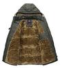 Winter Fur Hooded  windproof Coat Pockets Fleece metal zipper Men  Thick Warm Jacket