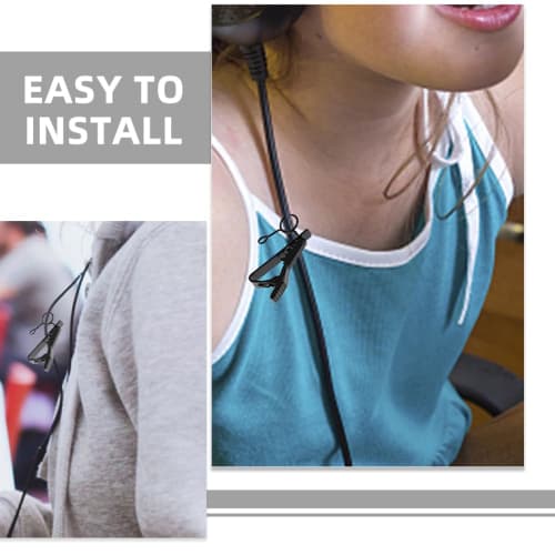 HOLIDYOYO Lavalier Mic, 5-Piece Set, Easy-to-Install Microphone Holder for Audio Recording, Microphone Mounting Clip, Supports Recording and Live Stre