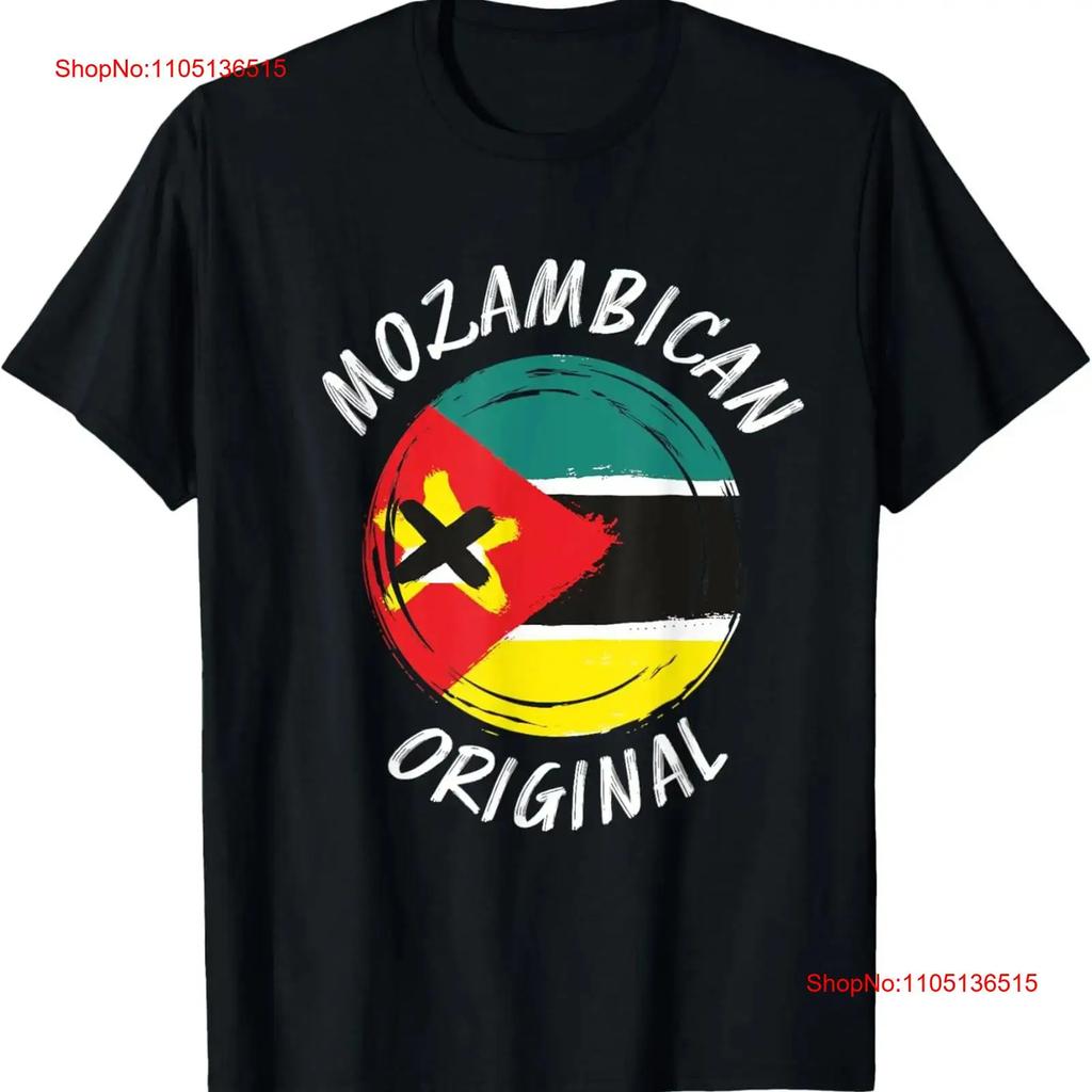 Maglietta Originale Mozambicana Bandiera del Mozambico vintage Lavata grafica Comoda uomo Elasticizzata streetwear Traspirante