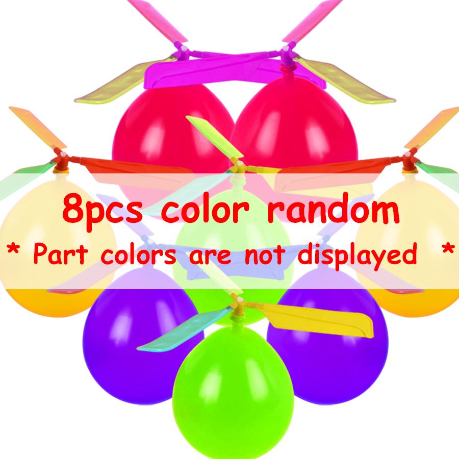 4/8 Piezas Globo Helicóptero Montaje y Desmontaje Libres Globo de Vuelo al Aire Libre Modelo Globo Volador Espiral Manualidades Hechas a Mano