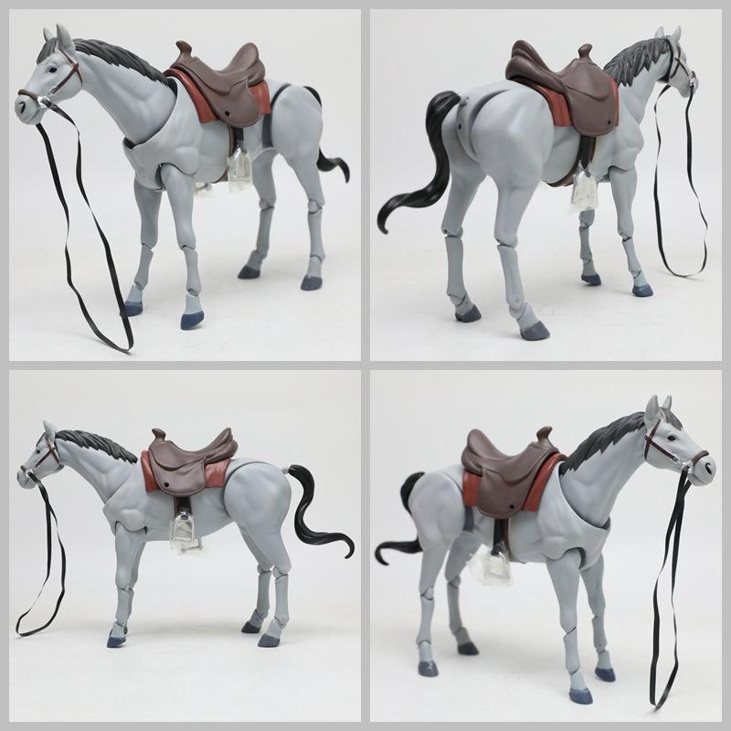 Skizzenkunst Malerei, Skizze Pferd, Grau-Blaues Pferd, Bewegliche Gelenke, Schreibtisch-Kunstmodell Verzierung Boxed Figur