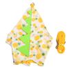 Rabbit Clothes Leash and Harness Set Soft Polyester Warm Yellow Pineapple Pattern Adjustable Rabbit Costume Harness S