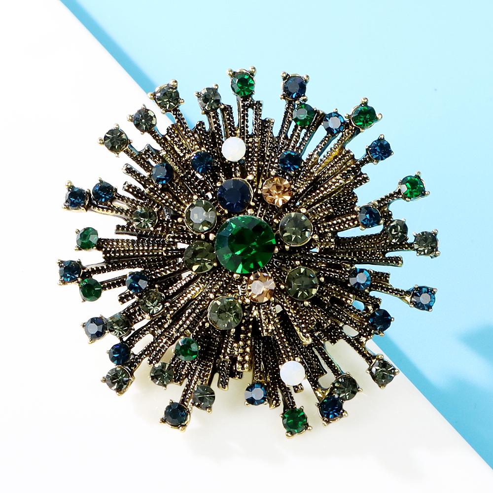 Neue 2 Farben Wählen Strass Vintage Blume Broschen Für Frauen Mantel Elegante Hohe Qualität Schmuck Herbst Pins