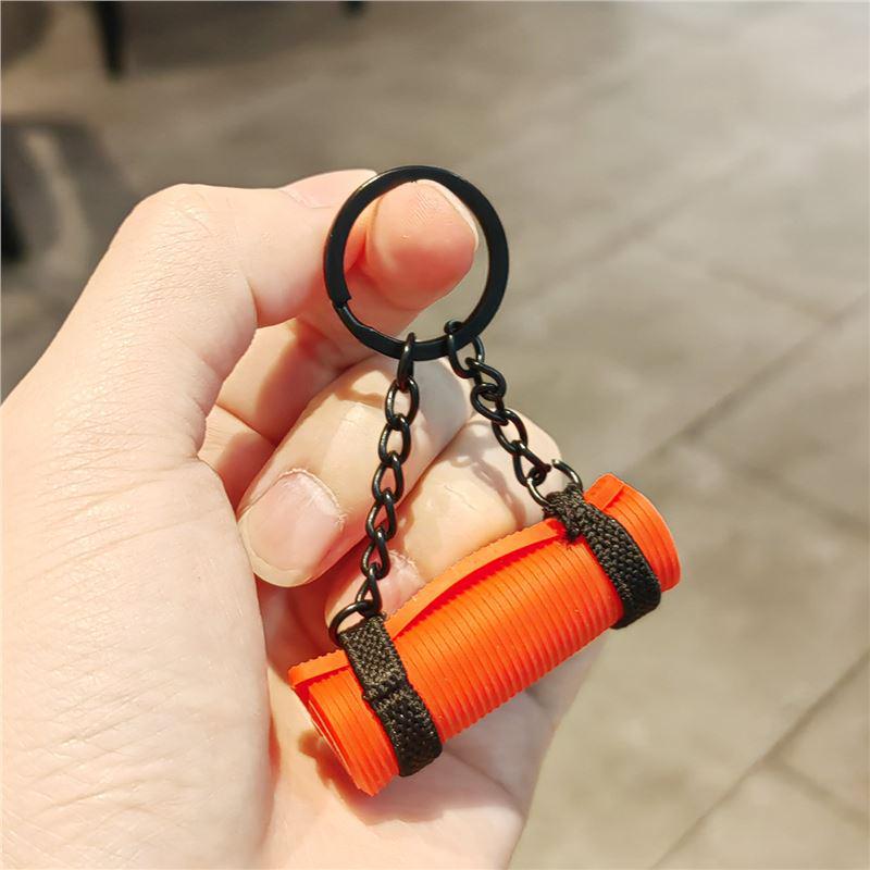 

Yoga Mat Pendant Keychain: Fitness Charm for Men & Women Standard Size