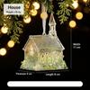 Semi-Green Christmas Snowflake Ornament Glitter Dust Finish Snowflake Shape Snowflake Hanging Ornament Transparent Hanging Style