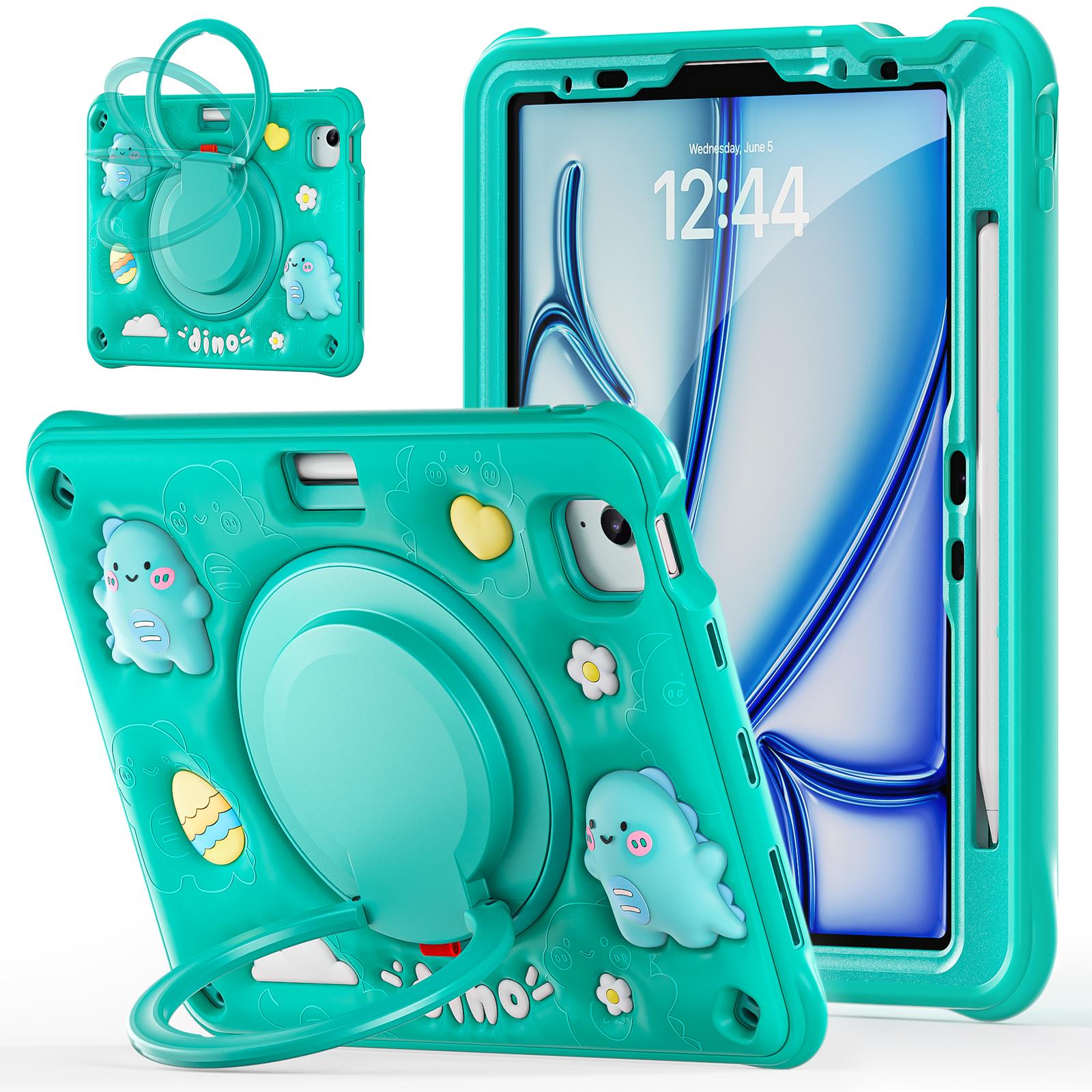 

For iPad Air 11 (2025)/(2024)/Air (2022)/(2020)/Pro 11 (2022)/(2021)/(2020)/(2018) Case Kickstand PC+Silicone+TPU Tablet Cover A