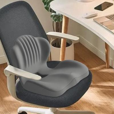 Atmungsaktives Memory-Foam-Kissen-Set für Bürostuhl mit Lendenwirbelstütze