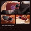 KUMO Magnetic Hinge Genuine Leather Folding Phone Case