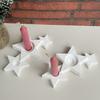 Unique Star Candle Holders Silicone Mold Convenient Silicone Mold For Crafting A Trio Of Interlinked Star Candle Stands