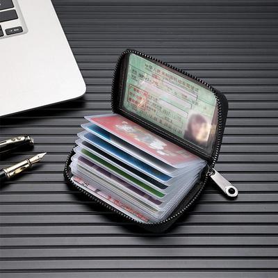 Men's High-End Anti-RFID Card Holder Wallet - Large Capacity, Anti-Demagnetization, Ultra-Thin Sleeve for IDs & Cards, Small Women's Card Holder.