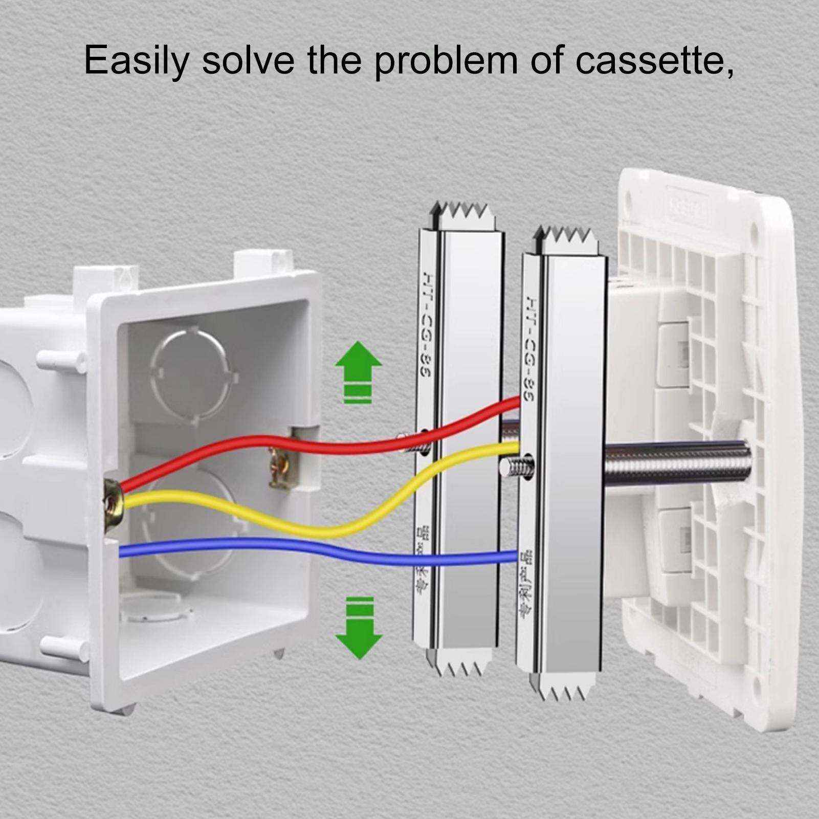 

Винты для электрической коробки Опорный стержень Кассета Встраиваемый монтаж Опорный стержень для обслуживания Устройство для ремонта настенной розетки Подходит для 86-го типа 4 pieces