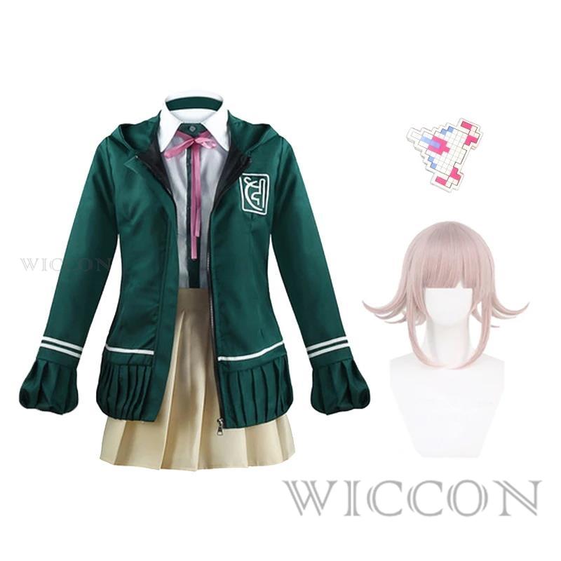 Nanami Chiaki Cosplay Anime Danganronpa Cosplay Costume High School Students Uniform Long-sleeved Jacket Short Skirt Loli Skirt