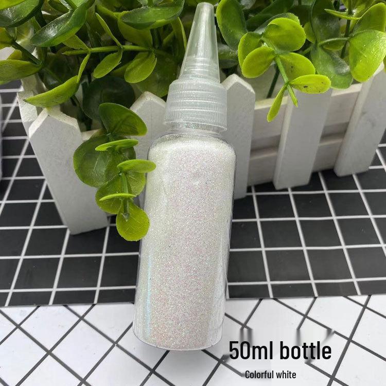 50ml Gold Glitter Powder with Flakes for Children's DIY Projects - Bright, Shiny Powder for Painting and Cross Stitch