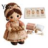 Unique Handmade Birthday Gifts Patchwork Doll DIY Kit, Cute Fabric Stuffed Figure Sewing Creative Activity for Stress Relief Floral Girl Craft