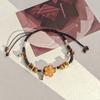 Retro Retro Woven Peach Blossom Bell Beaded Bracelet, Ancient Style Light Luxury Simple High-End Niche Jewelry