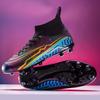 New football shoes men's made grass flat training shoes long nails broken nails youth sports socks mouth