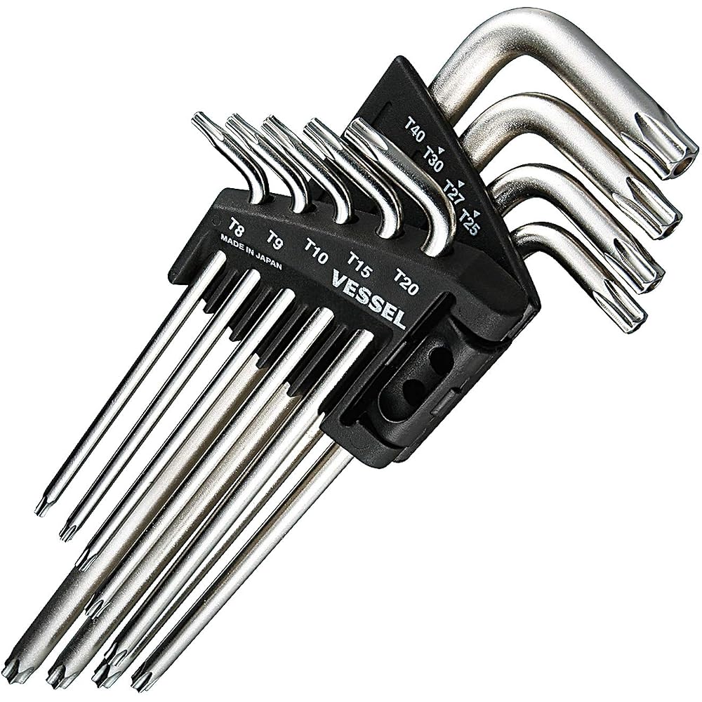 VESSEL (VESSEL) Anti-tampering Torx L-Type Wrench, Set of 9, 8509TXH