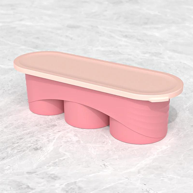 Silicone Ice Cube Maker for Stanley Cup Tumbler Ice Cube Tray for Making 3 Hollow Cylinder Kitchen Accessories for Freezer