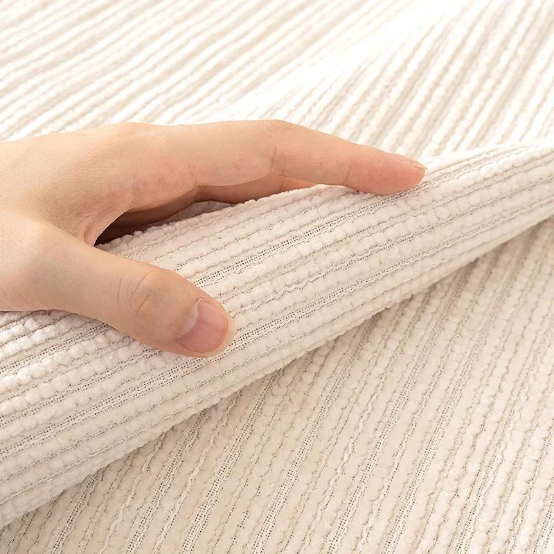 Thicken Chenille Sofa Cover Mat Solid Color Universal Couch Cover for Living Room L Shape Pets Kids Sofa Slipcover Home