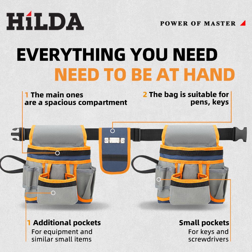 Multifunctional Wear-Resistant Canvas Waist Tool Bag