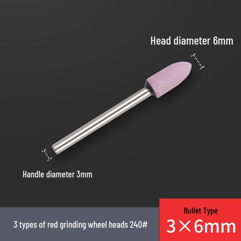 240# 3mm Fine Ceramic Flint T-Shaped Cylindrical Grinding Head for Electric Sanding