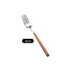 Ins tableware Internet celebrity 304 stainless steel knife and fork imitation wood grain handle steak knife and fork gift box set dessert spoon