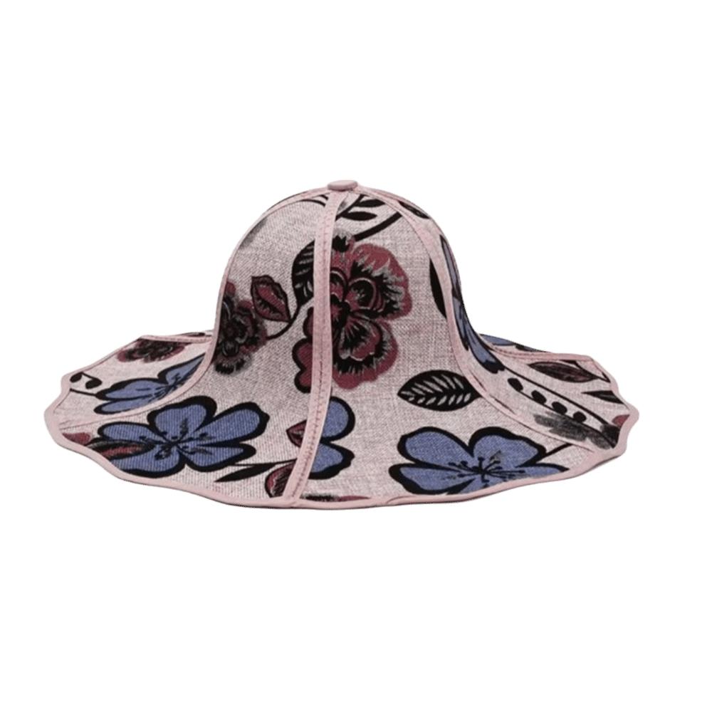 UV Protection Foldable Sunshade Hat Breathable Wide Brim Sun Cap  Summer розовый